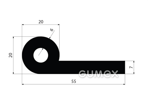 GUMOVÉ PROFILY TVARU "P" - EPDM